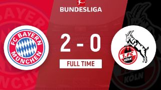 德甲-拜仁慕尼黑2-0完胜科隆 格雷罗世界波穆勒破门