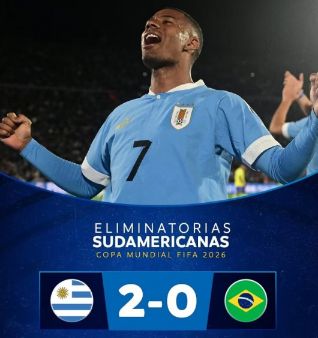 世预赛-巴西0-2负乌拉圭遭首败 内马尔伤退努涅斯传射