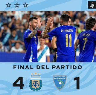 友谊赛：危地马拉1-4阿根廷，梅西、劳塔罗双响逆转取胜